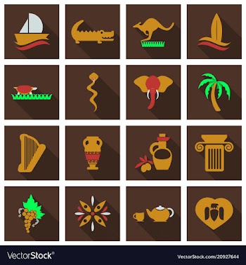 Set of images on the theme of ancient greece they vector image