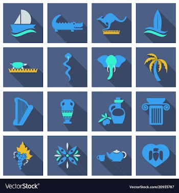 Set of images on the theme of ancient greece they vector image