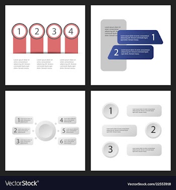 Set of infografics template for your presentation vector image