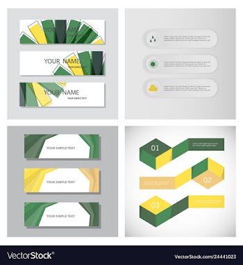 Set of infographic arrows with 3 step up options vector image