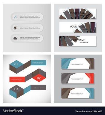 Set of infographic arrows with 3 step up options vector image