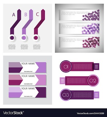 Set of infographic arrows with 3 step up options vector image