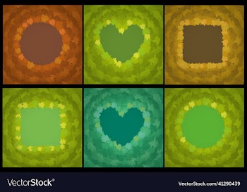set of ivy leaves frames