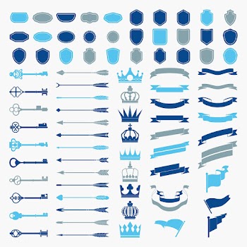 Set of label ornament vectors | Free stock vector - 543079