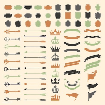 Set of label ornament vectors | Free stock vector - 543138