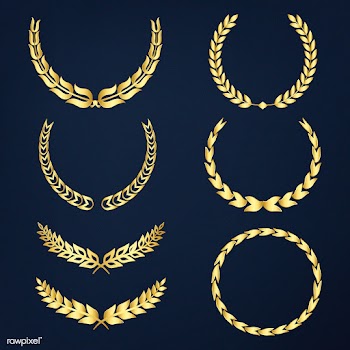 Set of laurel wreath illustration vectors | Free stock vector - 489029