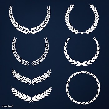 Set of laurel wreath illustration vectors | Free stock vector - 489049