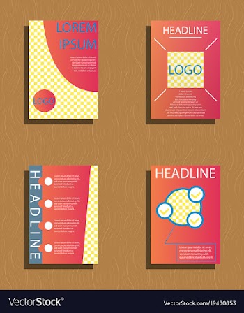 Set of layout background set for art template vector image