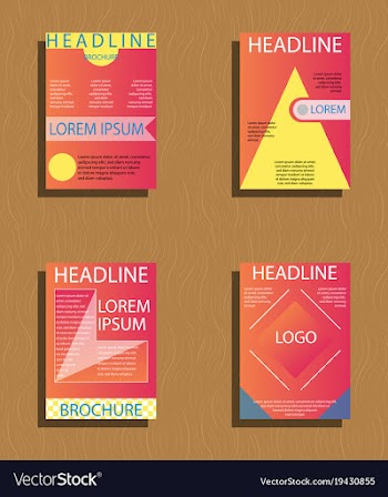 Set of layout background set for art template vector image
