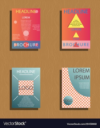 Set of layout background set for art template vector image