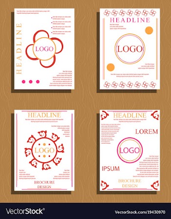 Set of layout background set for art template vector image