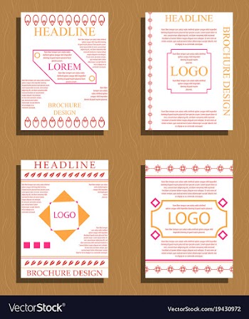 Set of layout background set for art template vector image