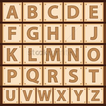 Set of letter icons