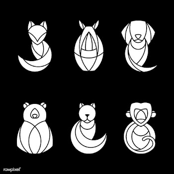Set of linear geometrical animal vectors | Free stock vector - 520865