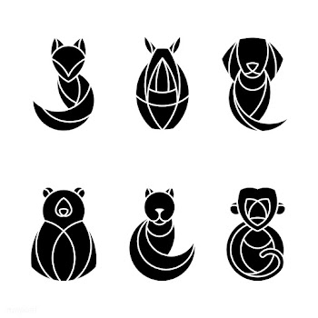 Set of linear geometrical animal vectors | Free stock vector - 520877