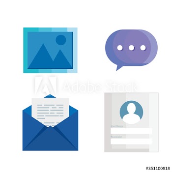 set of login password information and icons design
