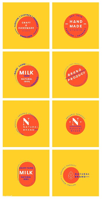 Set of logo badge design vectors | Free stock vector - 464127
