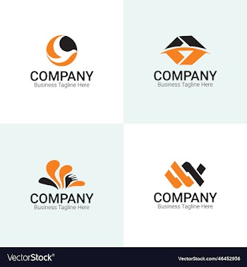 set of logo business logo concept 4 logo set