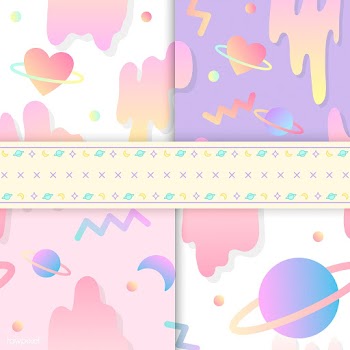Set of love in space background vectors | Free stock vector - 512876