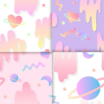 Set of love in space background vectors | Free stock vector - 512884