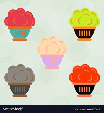 Set of luxury interior big plant in pot vector image