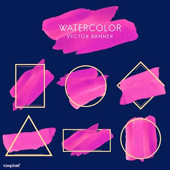 Set of magenta watercolor banner design vecto.. | Free stock vector - 512817