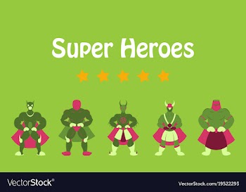 Set of man superhero superhero standing icon in vector image