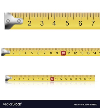 Set of measuring tapes on white background vector image