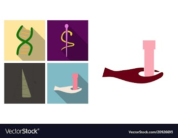 Set of medecine icons in flat style with shadow vector image