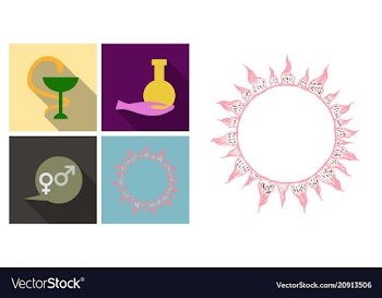 Set of medecine icons medecine sign dna tube and vector image