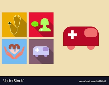 Set of medecine icons on sand background included vector image