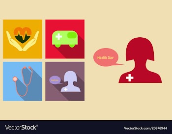 Set of medecine icons on sand background included vector image