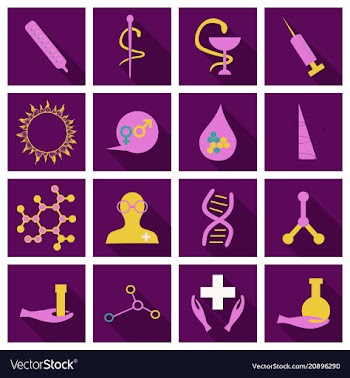 Set of medecine icons onflat style with shadow vector image