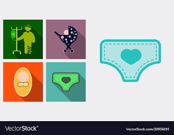Set of medecine icons patient with dropper baby vector image