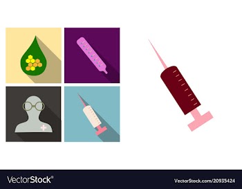 Set of medecine icons termometer doctor syringe vector image