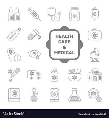 set of medical and healthcare icons premium