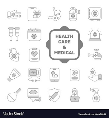 set of medical and healthcare icons premium
