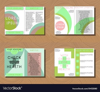 Set of medical brochure cover template flyer vector image