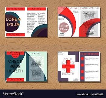 Set of medical brochure cover template flyer vector image