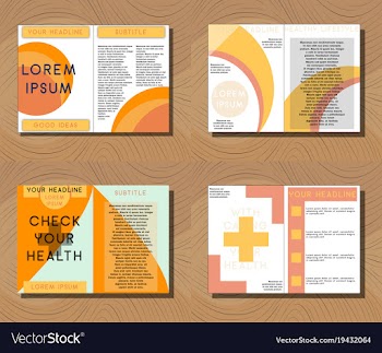 Set of medical brochure cover template flyer vector image