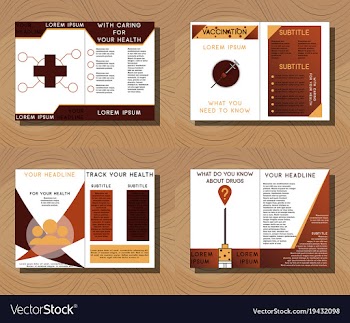 Set of medical brochure cover template flyer vector image