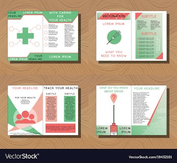 Set of medical brochure cover template flyer vector image