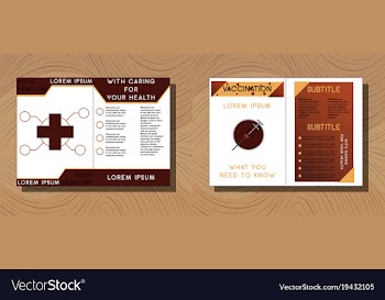Set of medical brochure cover template flyer vector image