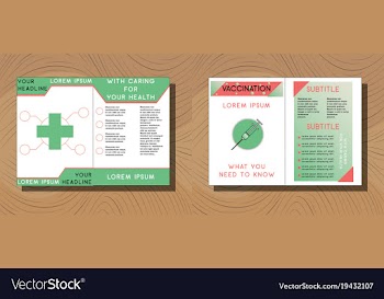 Set of medical brochure cover template flyer vector image