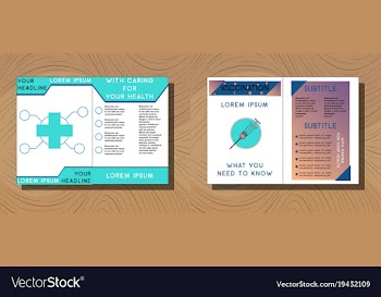 Set of medical brochure cover template flyer vector image