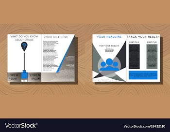 Set of medical brochure cover template flyer vector image