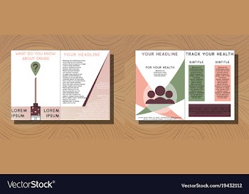 Set of medical brochure cover template flyer vector image