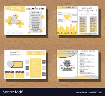 Set of medical brochure cover template flyer vector image