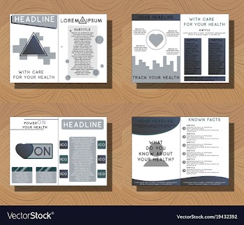 Set of medical brochure cover template flyer vector image