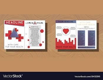 Set of medical brochure cover template flyer vector image